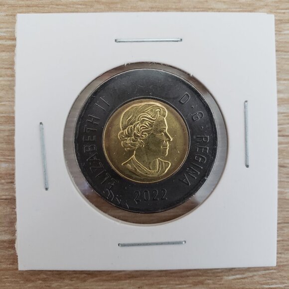 Canada 2022 Two Dollar Black Ring Commemorative Toonie Rare Uncirculated $2 Coin - Picture 1 of 2